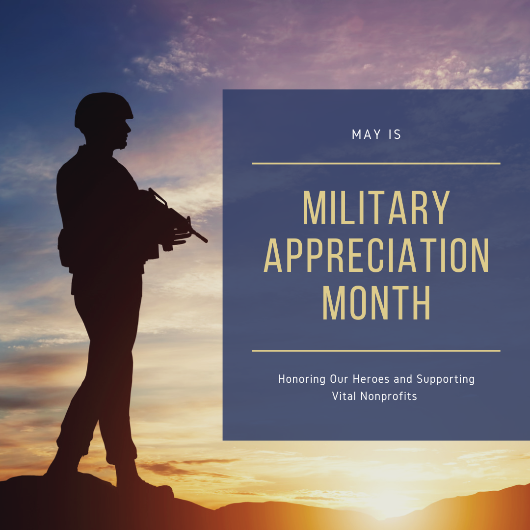 Blue Silhouette Military Spouse Appreciation Day Social Media Graphic